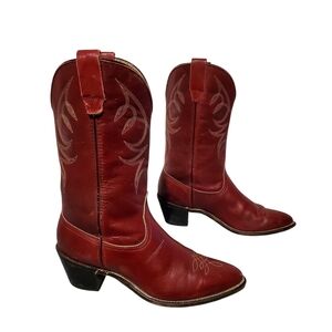 Vintage Wrangler Red Cowboy Boots